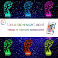 Miniatyrbilde 3 av 7: 3D Lampe Jinx Arcane Leke for Jenter Nattlys for Barn 16 Farger Skift Dekor Lampe