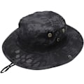 Miniatyrbillede 1 af 6: Solhatte til mænd og kvinder, spandhat UPF 50+ Boonie Hat sammenklappelig UV-beskyttelse Vandring Strandfiskeri Sommer Safari black Mang Pattern