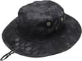 Solhatte til mænd og kvinder, spandhat UPF 50+ Boonie Hat sammenklappelig UV-beskyttelse Vandring Strandfiskeri Sommer Safari black Mang Pattern