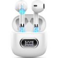 Pikkukuva 1 / 7: Langattomat nappikuulokkeet, Bluetooth-kuulokkeet 5.3 Stereo Bass 42H korvanappikuulokkeet 2024 Melunvaimennus Kuulokkeet 4 ENC Mic Puhelu Bluetooth Kuulokkeet USB-C LED D White