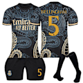 Miniatyrbild 1 av 2: 23-24 Real Madrid Dragon Black Special Edition fotbollströjor Barnfotbollsutrustning No.5 Bellingham 26