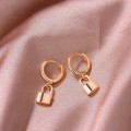 Miniatyrbild 5 av 6: Guld Delikat Dangle Hoop Örhängen för Kvinnor 14K Guld