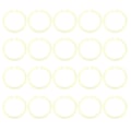 Miniatyrbillede 1 af 10: 20 stk. Plastikringe Transparente Fleksible Løsblad Bogbinderinge til Skole Hjemmekontor Kort Dokument NotebookGul