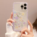 Miniatyrbild 3 av 7: Kompatibel med iPhone 11 Skal Transparent Söt Blommig Björnen