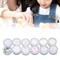 Miniatyrbild 1 av 7: 12 rutnät glitter paljetter set handgjorda DIY nagelkonst glitter paljetter dekaler set 3D nagelkonst dekorationer White