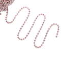 Miniatyrbilde 10 av 10: Rhinestone Trim 10yd oksidasjonsbestandig blank overflate robust holdbar utsøkt design mye brukt Rhinestone ChainLight Pink On Silver