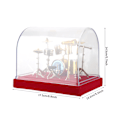 Miniatyrbilde 2 av 5: Miniatyr musikkinstrument trommesett modell display mini ornamenter håndverk hjem dekor 18cm