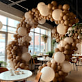 Miniatyrbillede 4 af 7: 130 stk. brune balloner i forskellige størrelser 18\" 12\" 10\" 5\" ballonbue guirlande sæt perfekt til fødselsdagsfest, dimission, babyshower, bryllup, ferie D Brown