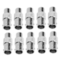 Miniatyrbillede 1 af 5: 10 stk. RCA hun til BNC hun konnektoradapter til lydvideo CCTV-kamera