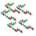 Miniatyrbild 6 av 10: 5 st Puzzle Cube Linjal Pussel Lindra Stress Hjärnträning Pedagogiska Leksaker Present till Barn