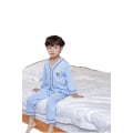 Miniatyrbild 2 av 5: Flickor Pojkar Pyjamas Set Långärmad V-hals Pyjamas, S, Blå