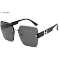 Miniatyrbillede 6 af 6: unisex rammeløse solbriller Sand Black