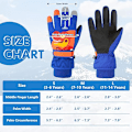 Miniatyrbild 7 av 7: Barnens Skidhandskar Vinter Snöhandskar Vattentäta Vinter Varma Handskar för Snowboard, Släde Blue M