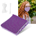 Miniatyrbilde 10 av 10: Quilting sy- og håndverksbomull stoff DIY støvtett munnmaske stoff elastisk tau sett