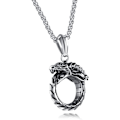 Miniatyrbillede 1 af 7: Kors Eternal Ring Vedhæng Halskæde Rustfrit Stål Vedhæng Halskæde til Mænd Kvinder Bedste Ven Halskæder Silver Eternal Ring