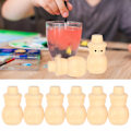 Miniatyrbillede 10 af 10: 30 stk. umalet træfigurer DIY-pynt Børnehavebørn Graffiti Massivt træ Dekoration Håndværk