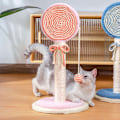 Miniatyrbild 1 av 5: Kattklätterställning Lollipop-formad Sisal Kloslipande Interaktiv Multifunktionell Kattorn för Kattunge Rosa