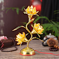 Miniatyrbild 4 av 6: Lotuslampa Plug in Användning Plastblad Blommor Slitstark Akryl Hårdvara Elektrisk Lotuslykta för Tempel Hem Färgglad