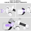 Pikkukuva 2 / 5: Design Halo -pääpanta Oculus/Meta Quest 2:lle, säädettävä hihna ja korvaläpät Oculus Quest 2:lle, parannettu tuki ja pelikokemus, R