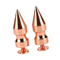 Pikkukuva 6 / 10: 100 sarjan ruusukullan väriset terävät metalliset sähköpinnoitetut, hiomattomat kirkkaat kierteet DIY messinkiset piikit, nastat, rock-niitit vaatteisiin 9x25mm