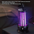 Miniatyrbild 9 av 9: Elektrisk flugfälla 110V 220V PP USB uppladdningsbar tyst flugfälla lampa för inomhus utomhus