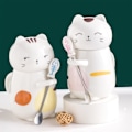 Miniatyrbild 6 av 7: Kattmugg med Lock Rolig Kaffemugg Kopp 400 ml Kattgåva Keramisk Temugg med Sked Te Kaffekopp Julmugg Födelsedagspresent # A Cat cup with lid and spoon