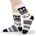 Miniatyrbillede 4 af 6: Vinter Tykke Slippersokker til Kvinder med Greb Anti-Skrid Sikre Varme Fuzzy Sokker Julegaver Black
