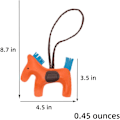 Miniatyrbild 6 av 6: Läder Tassel Pony Nyckelring Läder sydd häst styling söt mode väska tillbehör Orange