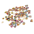 Miniatyrbilde 2 av 10: Håndverk Knapper 1,2 tommer Lange Robuste Tre Retro Dyrestil Assorterte Farger Lyse Tretknapper for Sying DIY Dekorasjon Dyr Stil 100stk