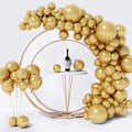 Miniatyrbillede 1 af 7: 130 stk. metalliske guld balloner i forskellige størrelser 18\" 12\" 10\" 5\" ballonbue guirlande sæt perfekt til fødselsdagsfest, dimission, bryllup, feriedekoration Metallic Gold