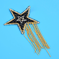 Miniatyrbild 8 av 10: Plast DIY självhäftande stjärnmönster kläder strass tofsar lappar kläder väskor applikationer #3
