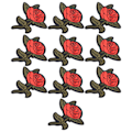 Miniatyrbillede 10 af 10: Broderi Klud Mærkat DIY Klæbende Dekorative Tøj Patches til Taske Tørklæde Tøj Reparation DekorationRose