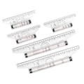 Miniatyrbillede 10 af 10: 5 stk. Målervals 15cm 30cm Klar Skala Transparent Letvægts Parallel Vals Lineal med Formler til Arbejde