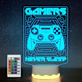 Miniatyrbild 1 av 7: Spel 3D nattlampa, Attivolife gamepad Illusion Hologram La