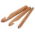 Miniatyrbillede 5 af 10: Store hæklede kroge 20 cm ergonomisk design premium naturligt bambus blankt hæklet krog