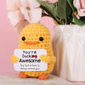 Miniatyrbillede 7 af 8: Inspirerende Positiv Hæklet And - Håndlavet Strikning Følelsesmæssig And, Du Er And Fantastisk, Sjov Pickle Potato And H