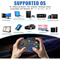 Miniatyrbilde 2 av 9: Trådløs spillkontroller for Windows PC/Steam Deck/PS3/Android TV BOX, Dual Vibrate Plug and Play Gamepad Joystick med 4 tilpassede taster, batteri black