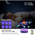 Miniatyrbilde 5 av 7: Galaxy 3D nattlys, dynamiske RGB-farger som skifter 3D-illusjonslampe