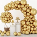 Miniatyrbillede 1 af 7: 129 stk. metalliske guld balloner latex balloner forskellige størrelser 18 12 10 5 tommer fest ballon sæt til fødselsdagsfest dimission bryllup ferie ballon Gold