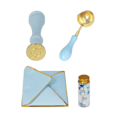 Miniatyrbild 5 av 10: Vaxstämpelset Retro DIY Craft Stamp Hand Account Kuvert Eldfärg Tätningsvax Kit Present Dekoration