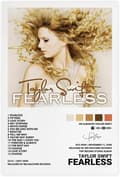 Pop-sångare Canvas Poster för Taylor Swift För Rum Estetisk Canvas Väggkonst Sovrum Fearless 20*30CM