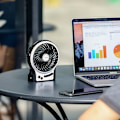 Miniatyrbild 6 av 6: Batteridriven Fläkt, Uppladdningsbar Fläkt Portabel Handhållen Personlig Mini USB-fläkt Batteri, 3 Hastigheter Intern och Sidolampa, Kylning för Resor