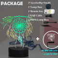 Miniatyrbild 6 av 8: Dream Catcher 3D LED Nattljus Dubbel färgglad fjäder Circu