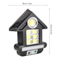 Miniatyrbilde 2 av 6: Solcelledrevet gatelykt i husform ABS LED bevegelsessensor solcellevegglampe med fjernkontroll for utendørs gårdsplass
