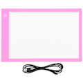 Pikkukuva 1 / 10: A4 LED-valotaulu Piirtotaulu Piirto Kopiolevy (A4-DC Pink Stepless Dimming)