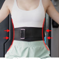 Miniatyrbild 4 av 6: Justerbart midjestöd bälte för viktlyftning, styrketräningsbälte för fitness Black S