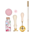Miniatyrbild 9 av 10: Vaxstämpelset Europeiskt Retro Sakura Mönster DIY Stämpel Handkonto Kuvert Eldfärg Tätningsvax Kit Presentförpackning Dekor