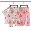 Miniatyrbild 4 av 4: Flickkläder Tunna Pyjamas Jordgubbsmönster, M (Vit)