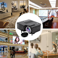 Miniatyrbilde 8 av 10: UC28B Micro LED-projektor 1080P  Bærbar husholdningsprojektor 500Lumens 5V 2AAU-plugg 110~240V