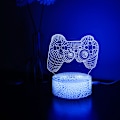 Miniatyrbild 3 av 7: Gamepad 3D Illusion Lamp, 3D nattlampa för pojkar med fjärrkontroll